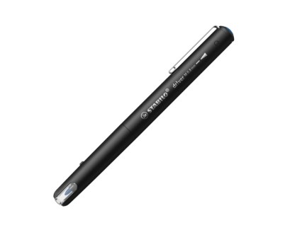 Stabilo Dr!ver Rotulador de Punta Media 0.8mm - Tinta a Prueba de Manchas, Inodora y con Base al Agua - Fabricado con 94% de Bioplastico - Color Azul
