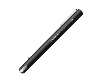 Stabilo Dr!ver Rotulador de Punta Media 0.8mm - Tinta a Prueba de Manchas, Inodora y con Base al Agua - Fabricado con 94% de Bioplastico - Color Rojo