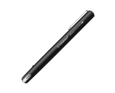 Stabilo Dr!ver Rotulador de Punta Media 0.8mm - Tinta a Prueba de Manchas, Inodora y con Base al Agua - Fabricado con 94% de Bioplastico - Color Verde