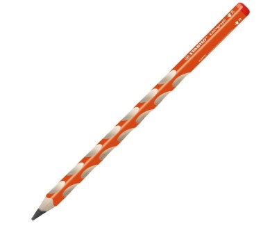 Stabilo Easygraph Lapiz de Grafito - Mina HB de 3.15mm - Dise&ntilde;o Ergonomico - Uso Diestro - Color Naranja
