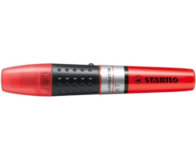 Stabilo Luminator Marcador Fluorescente - Mayor Suministro de Tinta - Zona de Agarre - Trazo entre 2 y 5mm - Color Rojo