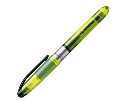 Stabilo Navigator Marcador Fluorescente - Zona de Agarre - Diseño Delgado - Practico Clip para Llevar - Trazo entre 2 y 5mm - Color Amarillo