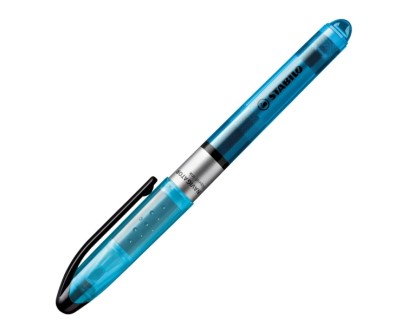 Stabilo Navigator Marcador Fluorescente - Zona de Agarre - Diseño Delgado - Practico Clip para Llevar - Trazo entre 2 y 5mm - Color Azul