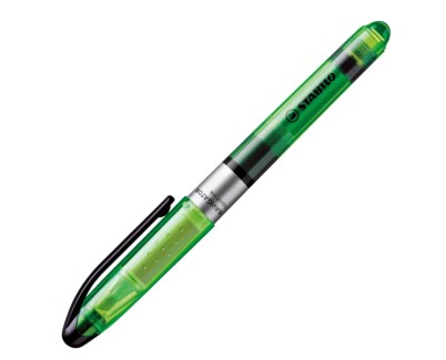 Stabilo Navigator Marcador Fluorescente - Zona de Agarre - Diseño Delgado - Practico Clip para Llevar - Trazo entre 2 y 5mm - Color Verde
