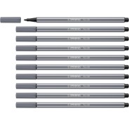 Stabilo Pen 68 Rotulador de Punta de Fibra - Trazo de 1mm aprox. - Tinta con Base de Agua - Color Gris Oscuro