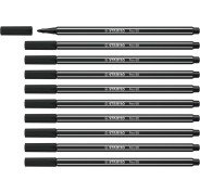 Stabilo Pen 68 Rotulador de Punta de Fibra - Trazo de 1mm aprox. - Tinta con Base de Agua - Color Negro