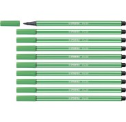 Stabilo Pen 68 Rotulador de Punta de Fibra - Trazo de 1mm aprox. - Tinta con Base de Agua - Color Verde
