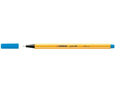 Stabilo Point 88 Rotulador de Punta Fina de Fibra - Trazo de 0.4 mm - Tinta con Base de Agua - Color Azul