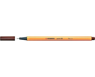 Stabilo Point 88 Rotulador de Punta Fina de Fibra - Trazo de 0.4 mm - Tinta con Base de Agua - Color Marron