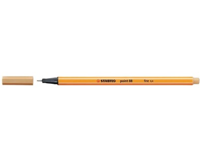 Stabilo Point 88 Rotulador de Punta Fina de Fibra - Trazo de 0.4 mm - Tinta con Base de Agua - Color Ocre Claro