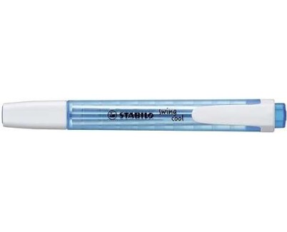 Stabilo Swing Cool Marcador Fluorescente - Cuerpo Plano - Punta Biselada - Trazo entre 1 y 4mm - Tinta con Base de Agua - Antisecado - Color Azul