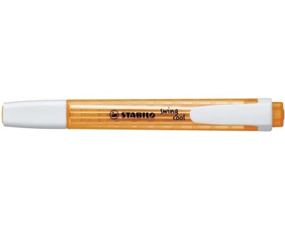 Stabilo Swing Cool Marcador Fluorescente - Cuerpo Plano - Punta Biselada - Trazo entre 1 y 4mm - Tinta con Base de Agua - Antisecado - Color Naranja