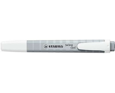 Stabilo Swing Cool Pastel Marcador Fluorescente - Cuerpo Plano - Punta Biselada - Trazo entre 1 y 4mm - Tinta con Base de Agua - Antisecado - Color Gris Polvoriento