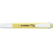 Stabilo Swing Cool Pastel Marcador Fluorescente - Cuerpo Plano - Punta Biselada - Trazo entre 1 y 4mm - Tinta con Base de Agua - Color Amarillo Cremoso