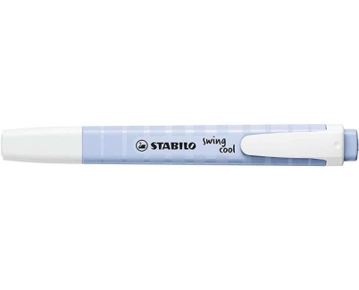 Stabilo Swing Cool Pastel Marcador Fluorescente - Cuerpo Plano - Punta Biselada - Trazo entre 1 y 4mm - Tinta con Base de Agua - Color Azul Nublado