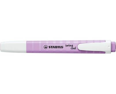 Stabilo Swing Cool Pastel Marcador Fluorescente - Cuerpo Plano - Punta Biselada - Trazo entre 1 y 4mm - Tinta con Base de Agua - Color Brisa Violeta