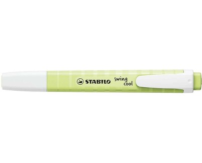 Stabilo Swing Cool Pastel Marcador Fluorescente - Cuerpo Plano - Punta Biselada - Trazo entre 1 y 4mm - Tinta con Base de Agua - Color Chispa de Lima