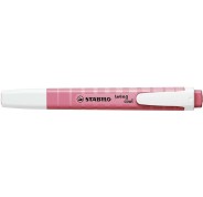 Stabilo Swing Cool Pastel Marcador Fluorescente - Cuerpo Plano - Punta Biselada - Trazo entre 1 y 4mm - Tinta con Base de Agua - Color Rosa Cerezo en Flor
