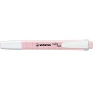 Stabilo Swing Cool Pastel Marcador Fluorescente - Cuerpo Plano - Punta Biselada - Trazo entre 1 y 4mm - Tinta con Base de Agua - Color Rubor Rosa