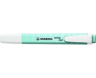 Stabilo Swing Cool Pastel Marcador Fluorescente - Cuerpo Plano - Punta Biselada - Trazo entre 1 y 4mm - Tinta con Base de Agua - Color Toque de Turquesa