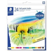 Staedtler 2430 Pack de 24 Pasteles Suaves - Excelentes para Mezclar Colores - Resistencia a la Luminosidad - Colores Surtidos