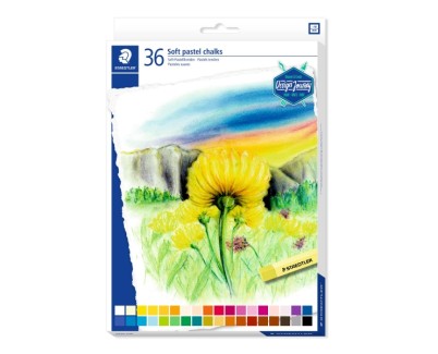 Staedtler 2430 Pack de 36 Pasteles Suaves - Excelentes para Mezclar Colores - Resistencia a la Luminosidad - Colores Surtidos