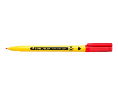 Staedtler 307 Noris Writing Pen Rotulador de Punta Fina - Trazo 0.6mm Aprox - Tinta Base de Agua - Cuerpo Fabricado en un 97% de Plastico Reciclado - Color Rojo
