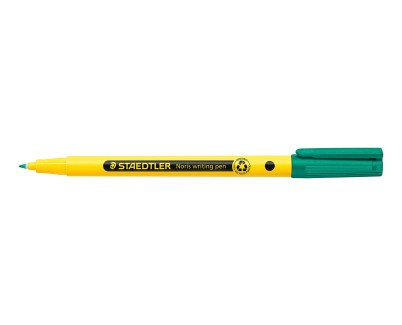 Staedtler 307 Noris Writing Pen Rotulador de Punta Fina - Trazo 0.6mm Aprox - Tinta Base de Agua - Cuerpo Fabricado en un 97% de Plastico Reciclado - Color Verde