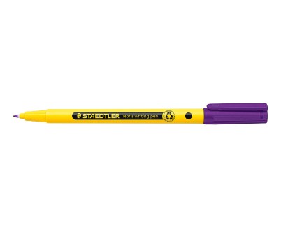 Staedtler 307 Noris Writing Pen Rotulador de Punta Fina - Trazo 0.6mm Aprox - Tinta Base de Agua - Cuerpo Fabricado en un 97% de Plastico Reciclado - Color Violeta