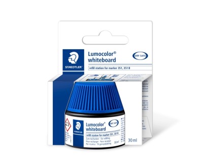 Staedtler Bote de Tinta para Recarga Rotulador Lumocolor 351 - Capacidad 30ml - Color Azul