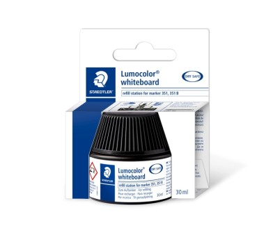 Staedtler Bote de Tinta para Recarga Rotulador Lumocolor 351 - Capacidad 30ml - Color Negro
