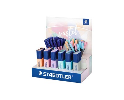 Staedtler Expositor con 78 Rotuladores Pastel - Modelos Textsurfer Classic, Triplus, Triplus Fineliner - Colores Surtidos
