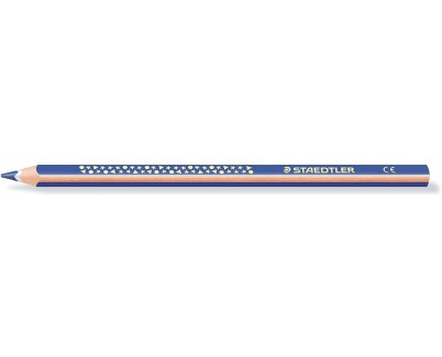 Staedtler Jumbo Noris 128 Lapiz Triangular de Color - Mina de 4mm - Resistencia a la Rotura - Dise&ntilde;o Ergonomico - Color Azul