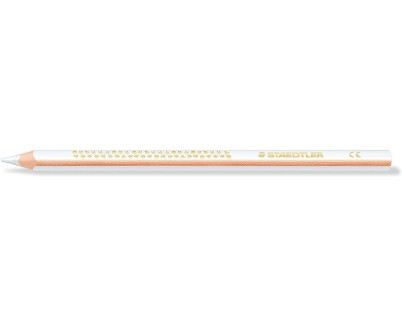 Staedtler Jumbo Noris 128 Lapiz Triangular de Color - Mina de 4mm - Resistencia a la Rotura - Dise&ntilde;o Ergonomico - Color Blanco