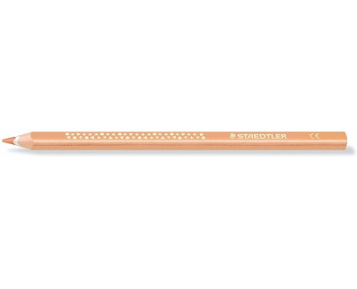 Staedtler Jumbo Noris 128 Lapiz Triangular de Color - Mina de 4mm - Resistencia a la Rotura - Diseño Ergonomico - Color Beige