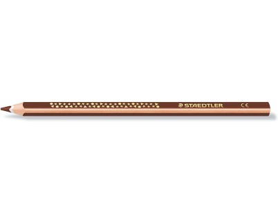 Staedtler Jumbo Noris 128 Lapiz Triangular de Color - Mina de 4mm - Resistencia a la Rotura - Diseño Ergonomico - Color Marrón