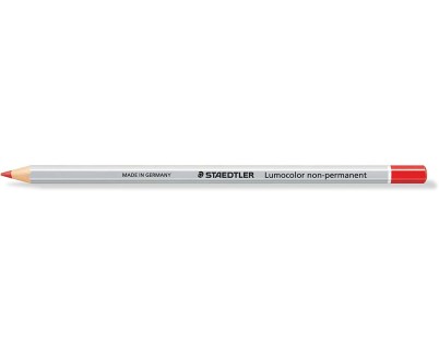 Staedtler Lumocolor 108 Lapiz de Color Hexagonal - Especial para Superficies Lisas - Marcado Opaco - Color Rojo