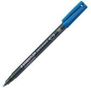 Staedtler Lumocolor 317 Rotulador Permanente - Punta Media Redonda - Trazo 1mm Aprox - Capuchon con Clip - Secado Rapido - Color Azul