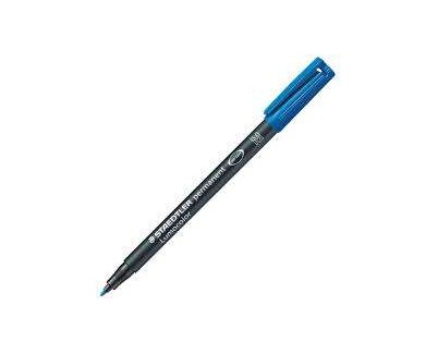 Staedtler Lumocolor 317 Rotulador Permanente - Punta Media Redonda - Trazo 1mm Aprox - Capuchon con Clip - Secado Rapido - Color Azul