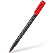 Staedtler Lumocolor 317 Rotulador Permanente - Punta Media Redonda - Trazo 1mm Aprox - Capuchon con Clip - Secado Rapido - Color Rojo