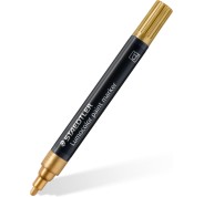Staedtler Lumocolor 349 Marcador Acrilico Permanente - Trazo 2.4 mm Aprox - Tinta Base de Agua - Color Oro