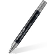 Staedtler Lumocolor 349 Marcador Acrilico Permanente - Trazo 2.4 mm Aprox - Tinta Base de Agua - Color Plata