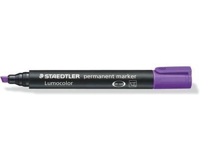 Staedtler Lumocolor 350 Rotulador Permanente - Punta Biselada 2-5mm aprox. - Tinta Base de Alcohol - Secado Rapido - Color Violeta