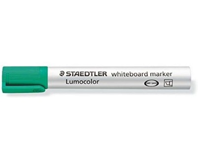 Staedtler Lumocolor 351 Marcador para Pizarra Blanca - Punta Biselada 2 - 5mm Aprox - Secado Rapido - Color Verde