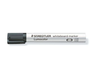 Staedtler Lumocolor 351 Rotulador para Pizarra - Punta Redonda - Trazo 2mm - Capuchon con Clip - Color Negro