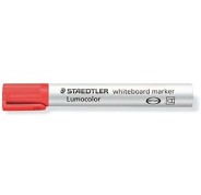 Staedtler Lumocolor 351 Rotulador para Pizarra - Punta Redonda - Trazo 2mm - Capuchon con Clip - Color Rojo
