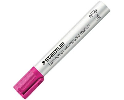 Staedtler Lumocolor 351 Rotulador para Pizarra - Punta Redonda - Trazo 2mm - Capuchon con Clip - Color Rosa