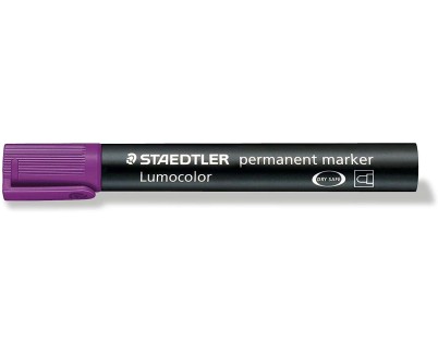 Staedtler Lumocolor 352 Rotulador Permanente - Punta Redonda - Trazo 2mm Aprox - Capuchon con Clip - Secado Rapido - Color Violeta