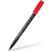 Staedtler Lumocolor Permanent 313 Rotulador Permanente de Punta Fina - Trazo 0.4mm Aprox - Secado Rapido - Color Rojo