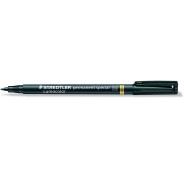 Staedtler Lumocolor Permanent Special 319 Rotulador Permanente - Punta de 1mm Aprox - Secado Rapido - Resistente a la Luminosidad - Color Negro